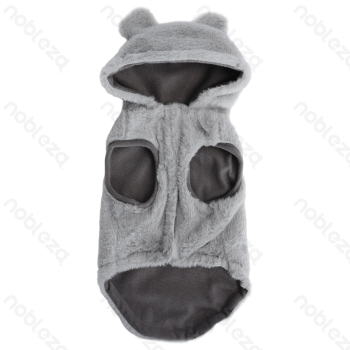 3D ear hooded vest XXL-45cm Pink Grey Khaki