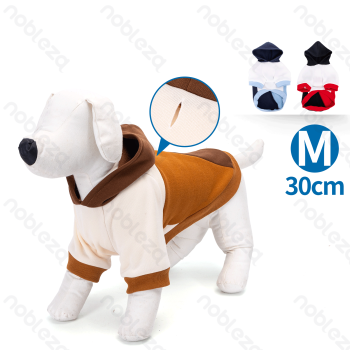 Color-block hooded sweatshirt M-30cm Blue Red Brown