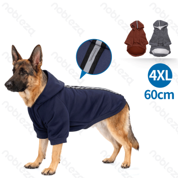 Reflective hooded sweatshirt 4XL-60cm Grey Navy blue Brown