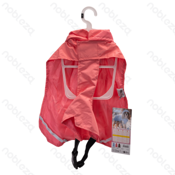 Reflective webbing hooded raincoat L-35cm Green Blue Pink