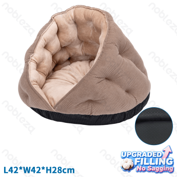 Semi-enclosed shell cat bed L42*W42*H28cm Wooden stick