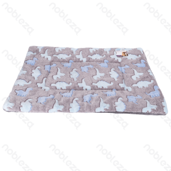 Dinosaur jacquard flannel mat L70*W55cm Grey