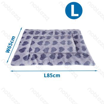 Flannel cushion with heart shape L85*W65cm Grey