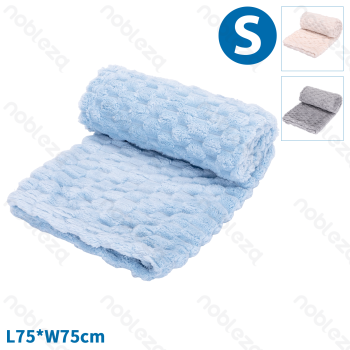 Jacquard golden tortoise fleece blanket L75*W75cm Beige Grey Blue