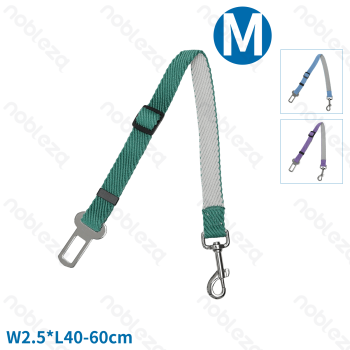 Pas samochodowy bawełniany 2,5 cm 40-60 cm zielono-niebiesko-fioletowy