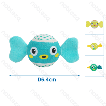 Tennis ball toy Bird Fish D6.4CM Yellow Blue Green