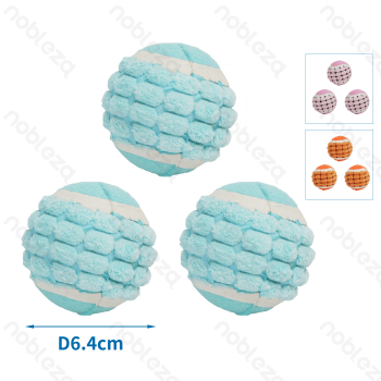 Tennis ball toy Mesh D6.4CM Orange Pink Blue 3 pcs