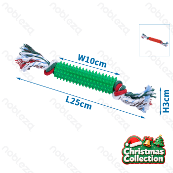 TPR toy Spiked cylinder L25*W10*H3CM Red Green