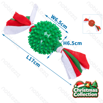 TPR toy Spiked sphere L17*W6.5*H6.5CM Red Green