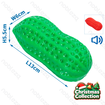 Squeaky toy TPR Peanut L13*W6*H5.5CM Red Green