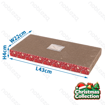 Christmas cat scratching board L43cm*W22cm*H4cm Red&Brown