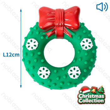 Piszcząca gumowa zabawka motyl pierścień 12x4 cm zielona