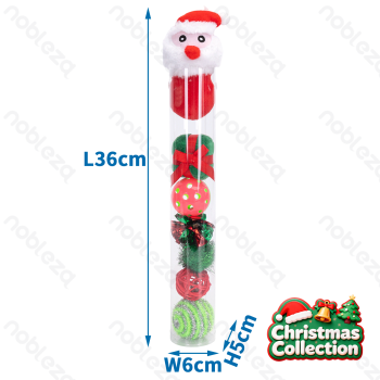 Cat toys Christmas toy set L36*W6*H5CM Red Green White