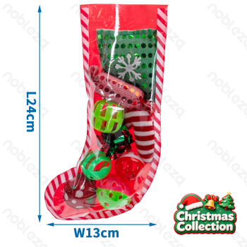Cat toys Christmas toy set L24*W13*H4CM Red Green White