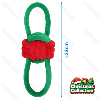 Rope toy Double ball L23CM Red&Green