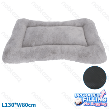 Faux rabbit fur mat L130*W80cm Grey