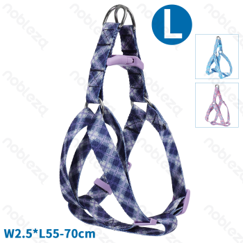 Szelki rozmiar L W 2.5 długość 55-70 cm fioletowo-niebiesko-różowe
