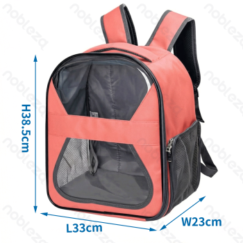 Plecak dla zwierząt PVC czerwony 33x23x38,5 cm, kształt ósemki