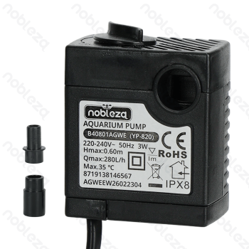 Pompa wodna 3W 280 l/h czarna 5,4x4,3x3 cm