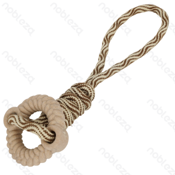Rope toy L34*W10CM Khaki&Dark camel