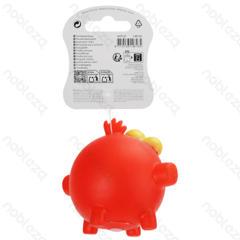 Squeaky rubber toy Four-eyed monster L10*W6.5*H8.7CM Red
