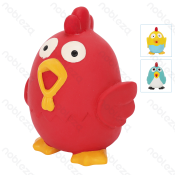 Squeaky rubber toy Bird L6.5*W6.5*H9.3CM Blue&White Yellow&Blue Red