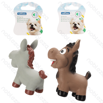 Squeaky rubber toy Donkey L12*W5.7*H12CM&L12*W6.2*H14.2CM Grey Brown