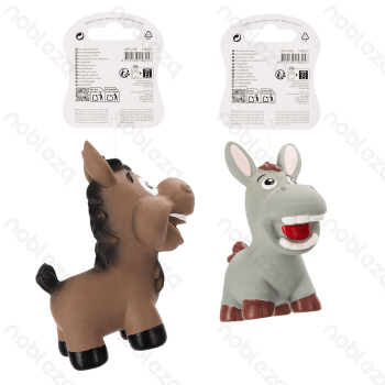 Squeaky rubber toy Donkey L12*W5.7*H12CM&L12*W6.2*H14.2CM Grey Brown