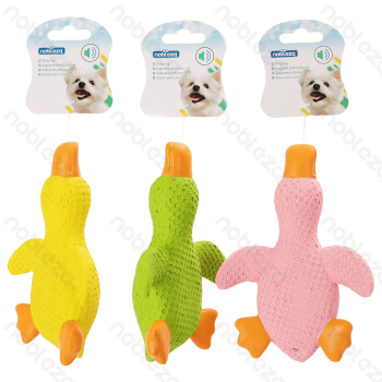 Squeaky rubber toy Duck L18*W12.8*H5CM Yellow Green Pink