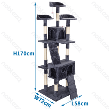 Cat tree L58*W72*H170cm Dark grey