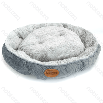 Pet bed Single item PV plush Round D70*H18cm Grey