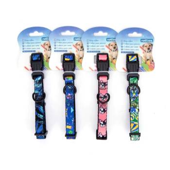 Obroża dla psa z poliestru z kolorowym nadrukiem rozmiar S 25-40cm