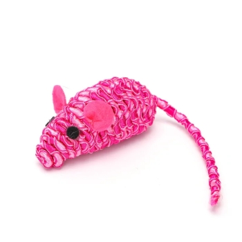 Kolorowa myszka zabawka z gumkami dla kota