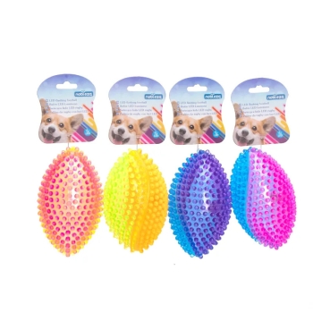 Świecąca wielokolorowa piłka LED rugby z kolcami