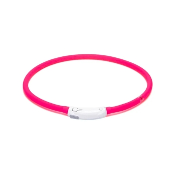 Świecąca Obroża silikonowa LED z 3 trybami świecenia 71,6cm dowolnie skracalna