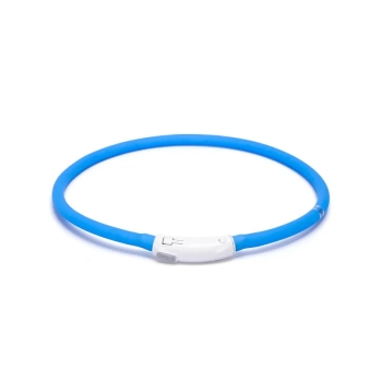 Świecąca Obroża silikonowa LED z 3 trybami świecenia 71,6cm dowolnie skracalna