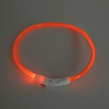 Świecąca Obroża LED z PVC z 3 trybami świecenia dowolnie skracalna 70.8cm