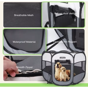 Składany wybieg dla szczeniąt ogrodzenie małego dla psa 125x125x58cm