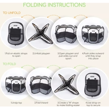 Składany wybieg dla szczeniąt ogrodzenie małego dla psa 125x125x58cm