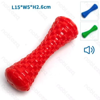Patyk gumowa kostka zabawka dla psa gryzak z dźwiękiem 15x5x2.6cm