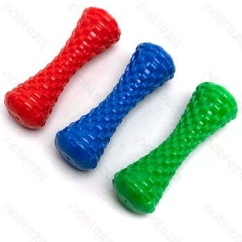 Patyk gumowa kostka zabawka dla psa gryzak z dźwiękiem 15x5x2.6cm