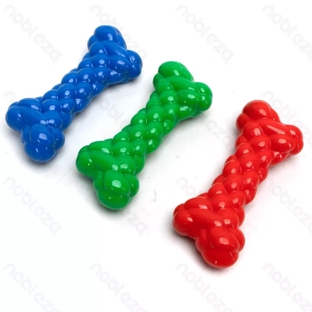 Kolorowa kość 14x6x3cm dla psa zabawka gryzak dla psa z dźwiękiem