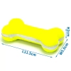 Żółta gumowa kość 11.5x5.5x2cm gryzak zabawka dla psa do rzucania