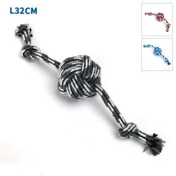 Szarpak dla psa 32cm pleciony sznur z supłem do zabaw i treningu