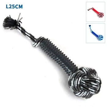Szarpak dla psa 25cm pleciony sznur z supłem do zabaw i treningu
