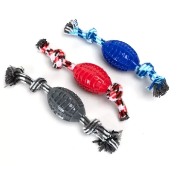 Szarpak dla psa 25cm pleciony sznur z cukierkiem do zabaw i treningu