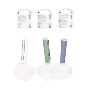 Łyżka do nakładania karmy z klipsem do zamykania torebek poj. 180ml