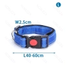 DOG COLLAR L:W2.5*L40-60CM BLUE