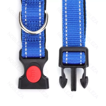 DOG COLLAR L:W2.5*L40-60CM BLUE