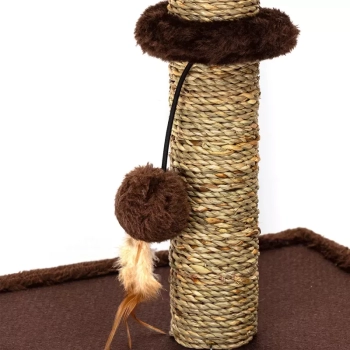 Drapak dla kota 34x34x47cm z miękką piłką i kwadratową półką platformą Nobleza
